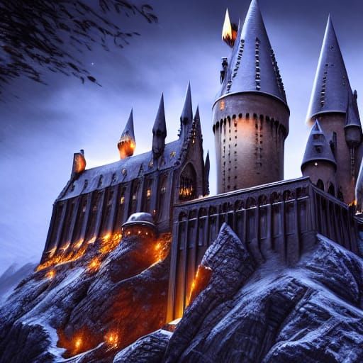 Hogwarts at Christmas: Detailed Matte Painting