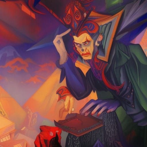 Vampire Lord with Philosophical View, Dark Fantasy Art