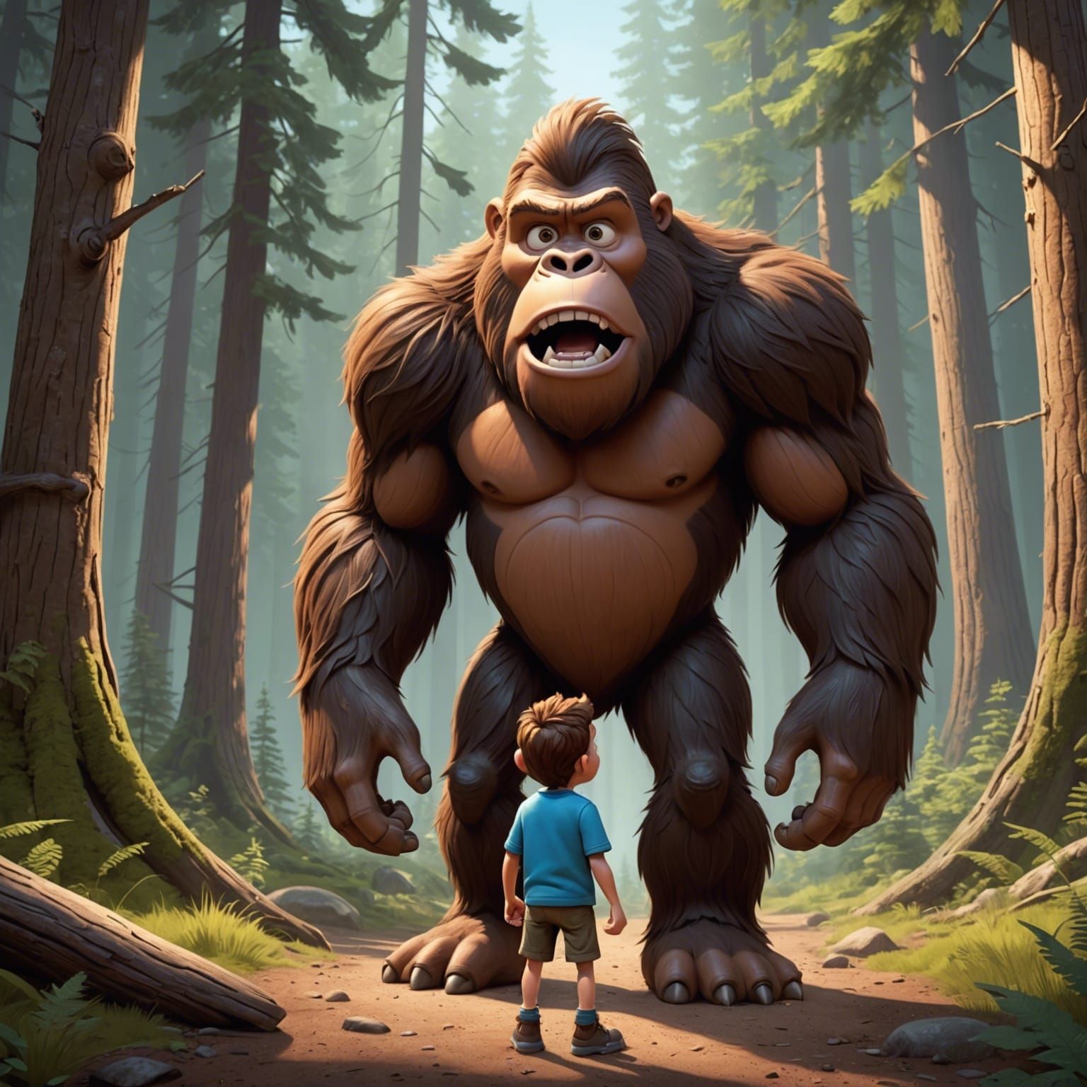 Bigfoot Encounter: Cartoon Boy's Unbelievable Tale