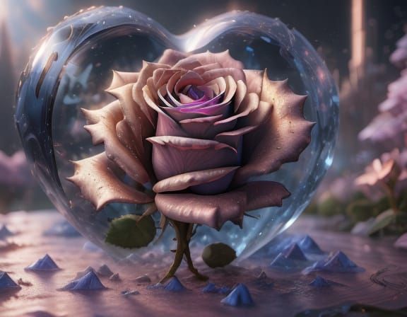 Vibrant Blue Roses in Epic Style