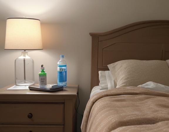 Cluttered Nightstand Still Life