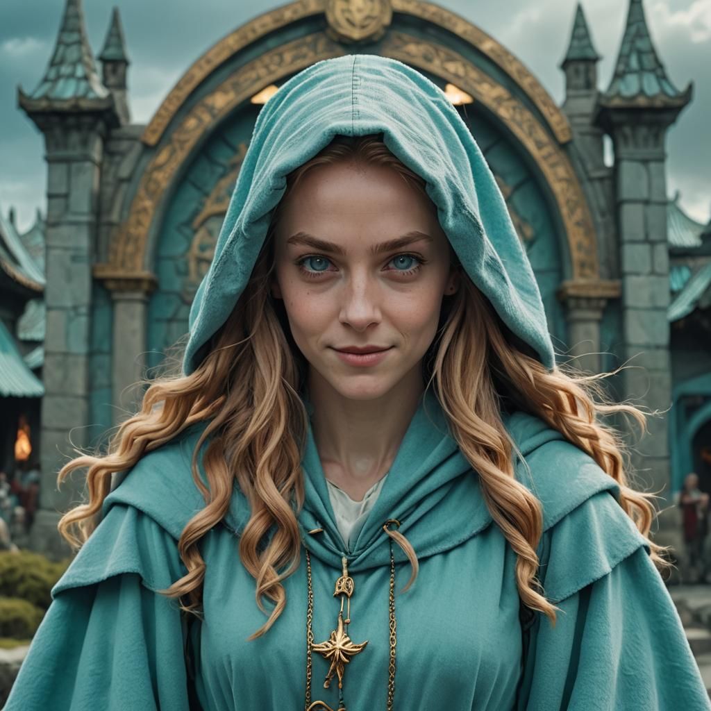 Cinematic Portrait of an Elf Woman with Golden Hair