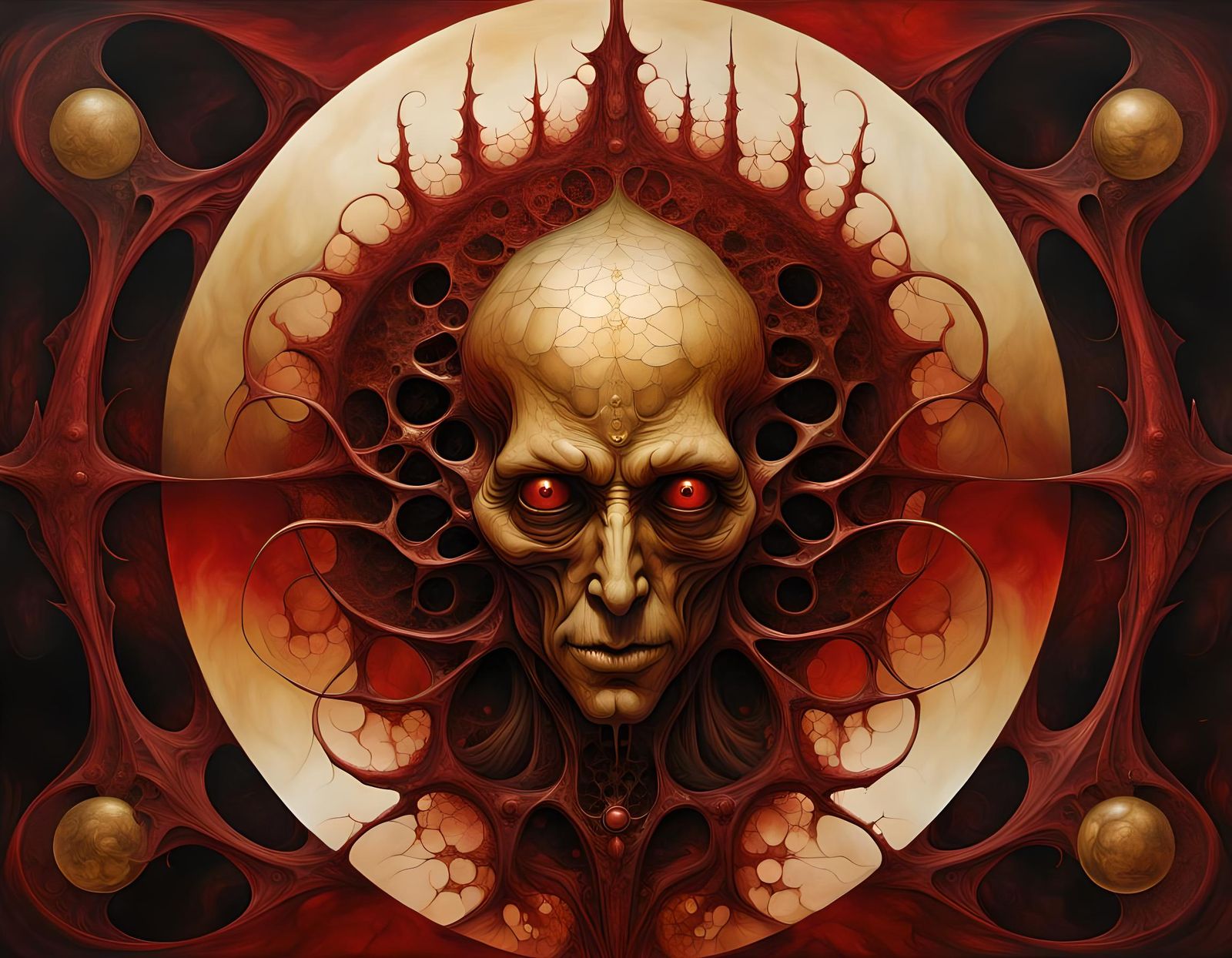 Lovecraftian Nightmare: Golden Ratio Fractal Chaos