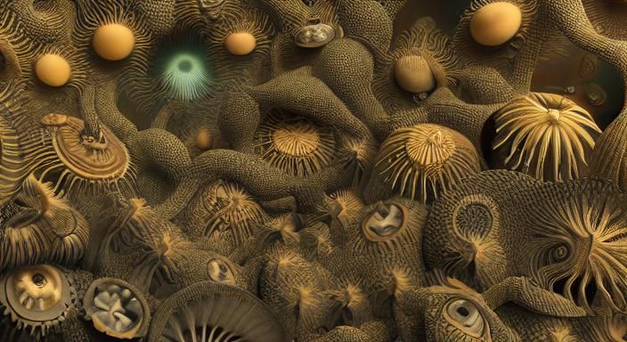 Amoebas Laughing in a Surrealist Fairytale