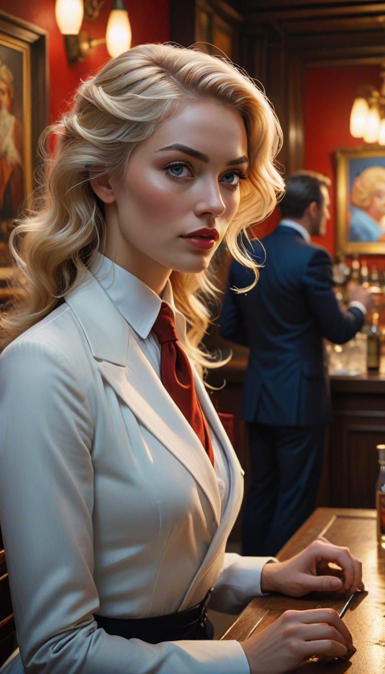 Impressionist Portrait in Style of Toulouse Lautrec