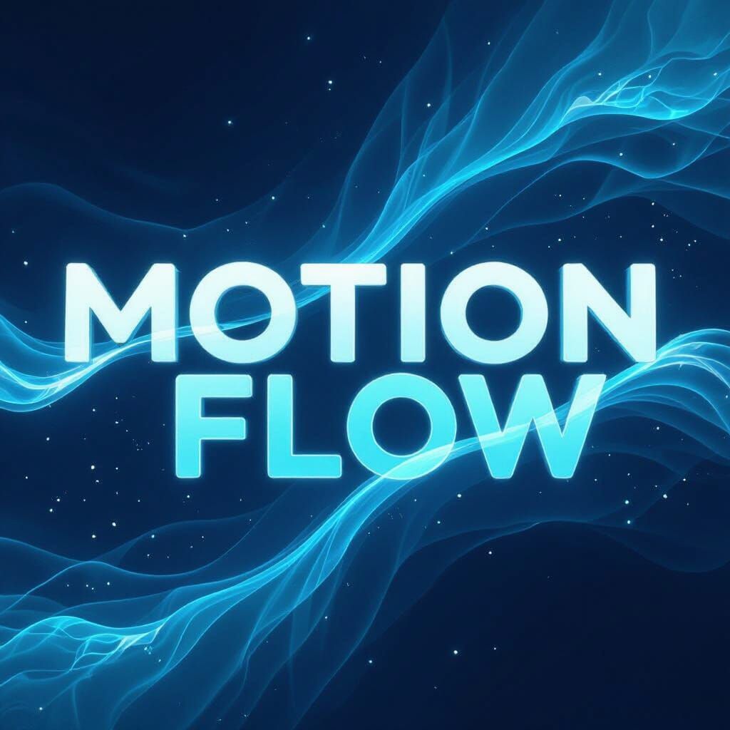 MOTIONFLOW Wordmark Logo with Wave Ligature