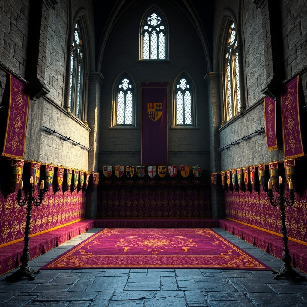 Regal Gothic Masterpiece in Dark Fantasy Castle