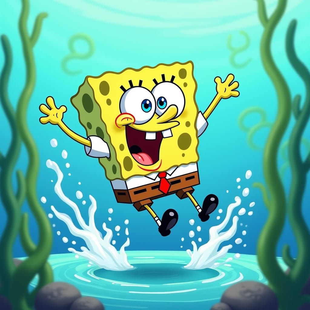 SpongeBob Emerges: Whimsical Animation Style