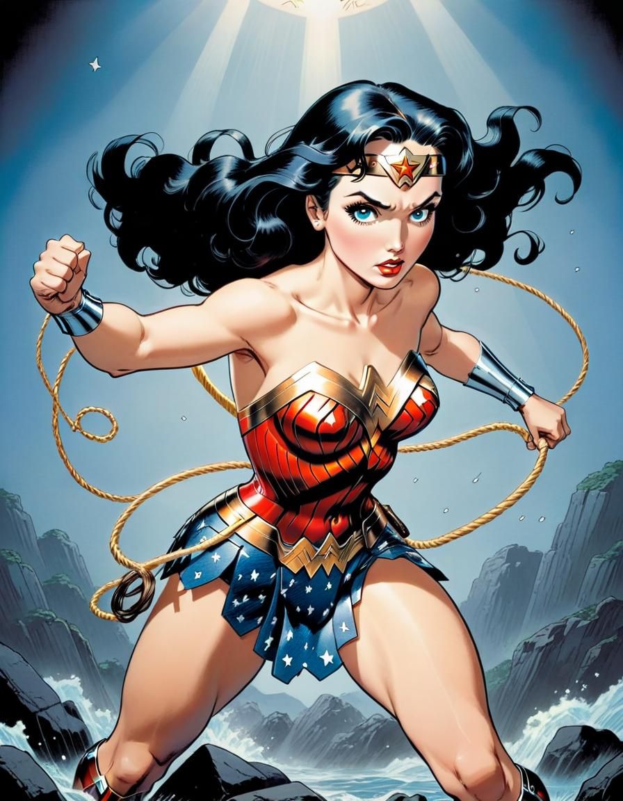 Wonder Woman in Manga Style