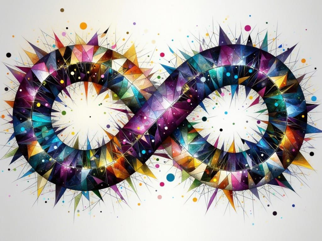 Abstract Infinity Symbol Geometric Patterns