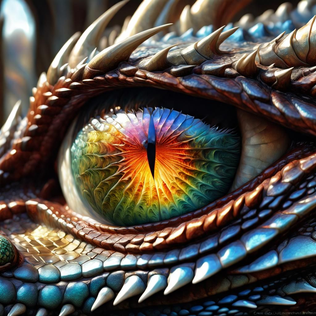 Multichromatic Dragon Eye in Extreme Detail