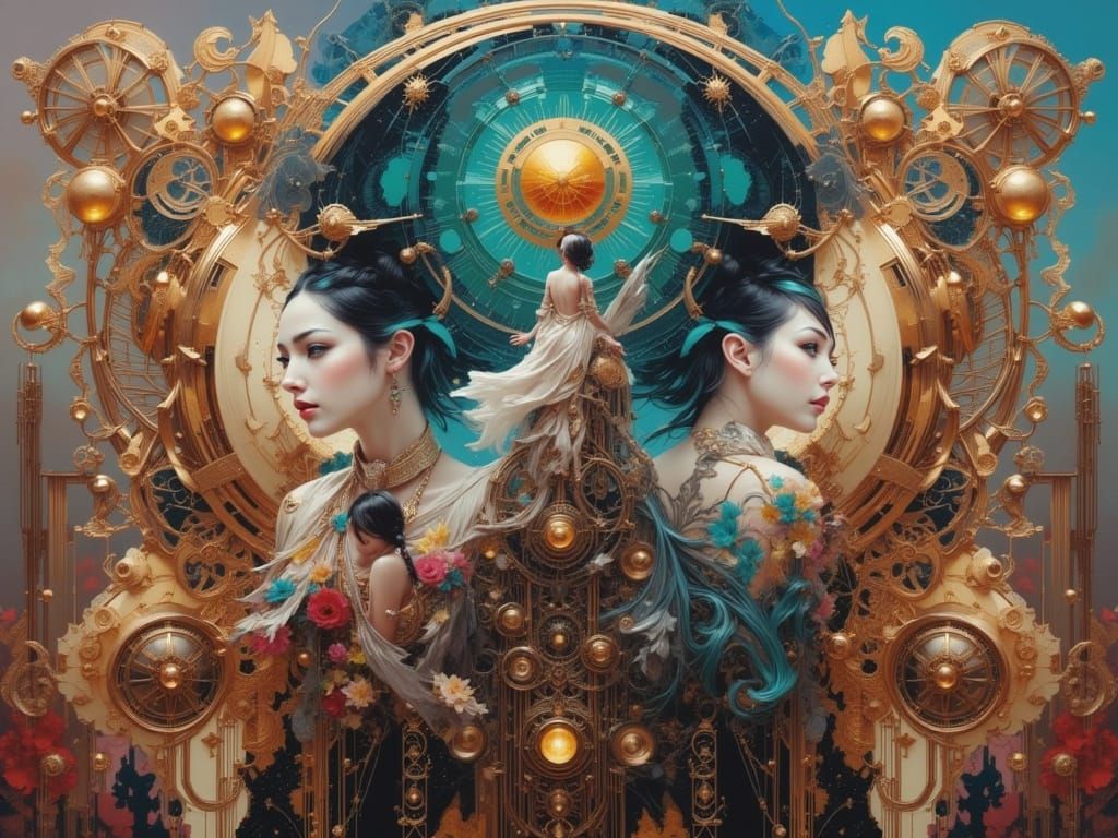 Klabauter Girls Levitate Monolith in Surreal Dreamscape