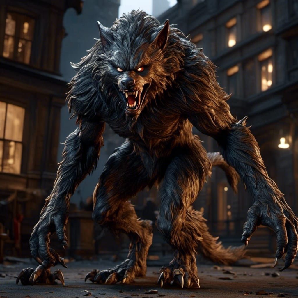 Frightened Werewolf Cub's First School Day in 4K