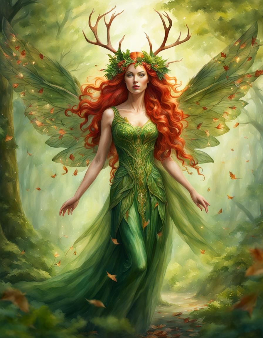 Archfey Titania: Queen of the Seelie Court in Watercolor