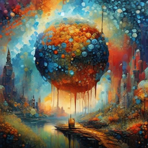 Spaghetti Car on a Fork: Surrealist Dreamscape