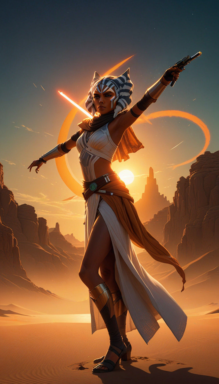 Ahsoka in Elegant Cyborg Ballet