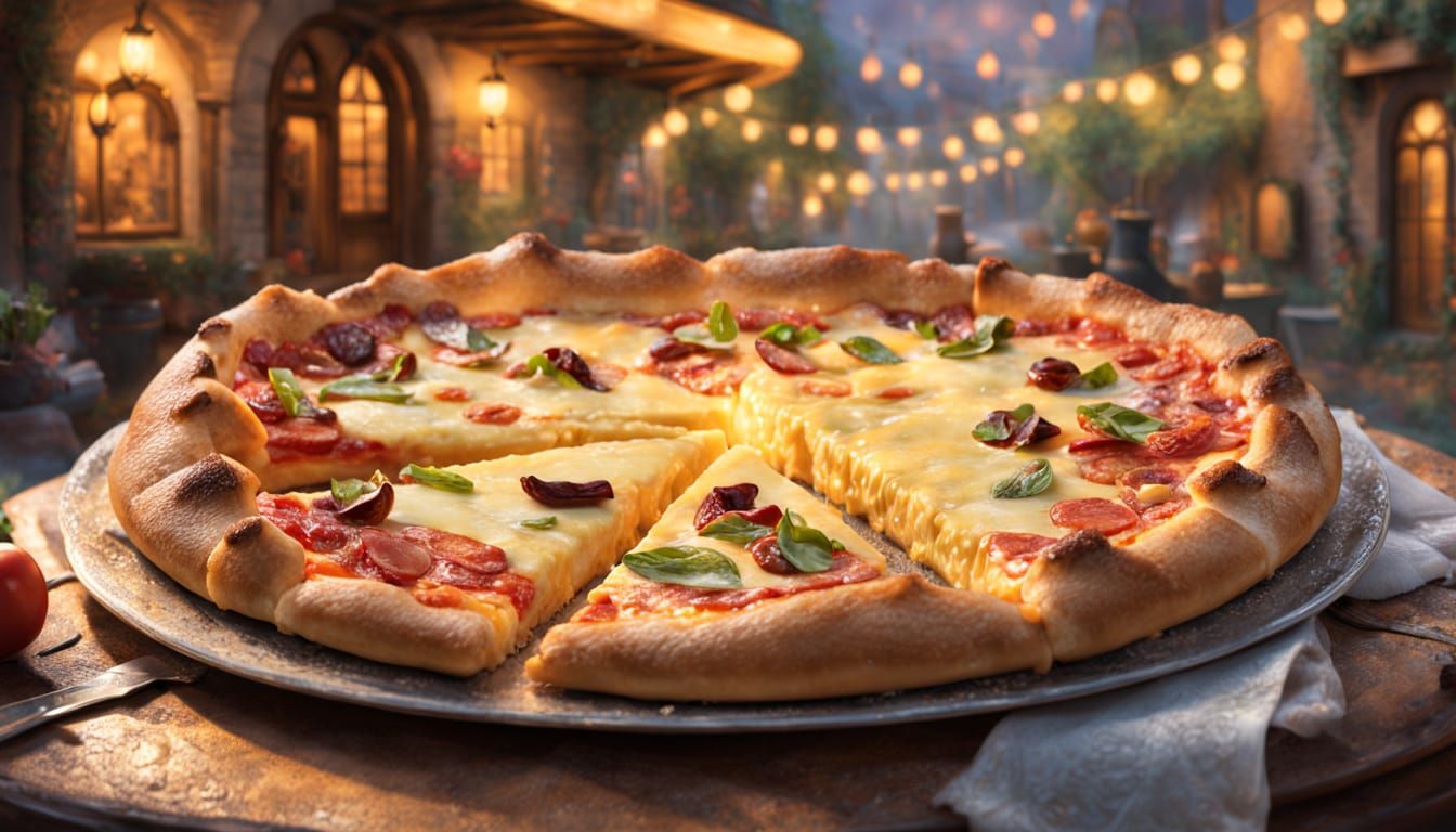 Classic Cheese Pizza in Moody Italian Restaurant