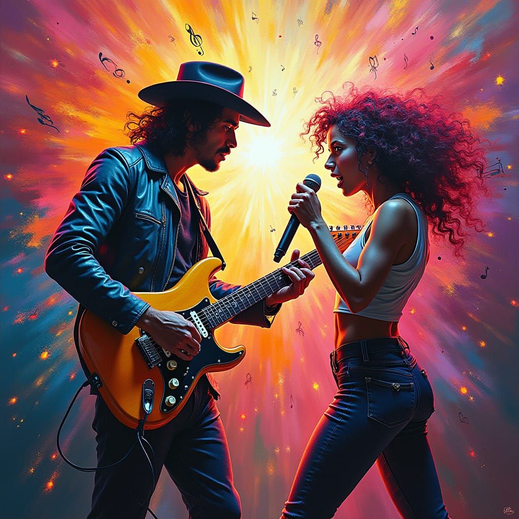 Rock and Pop Icons Unite in Vibrant Creative Explosion