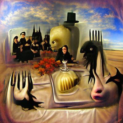 Surreal Gothic Thanksgiving Dinner Image