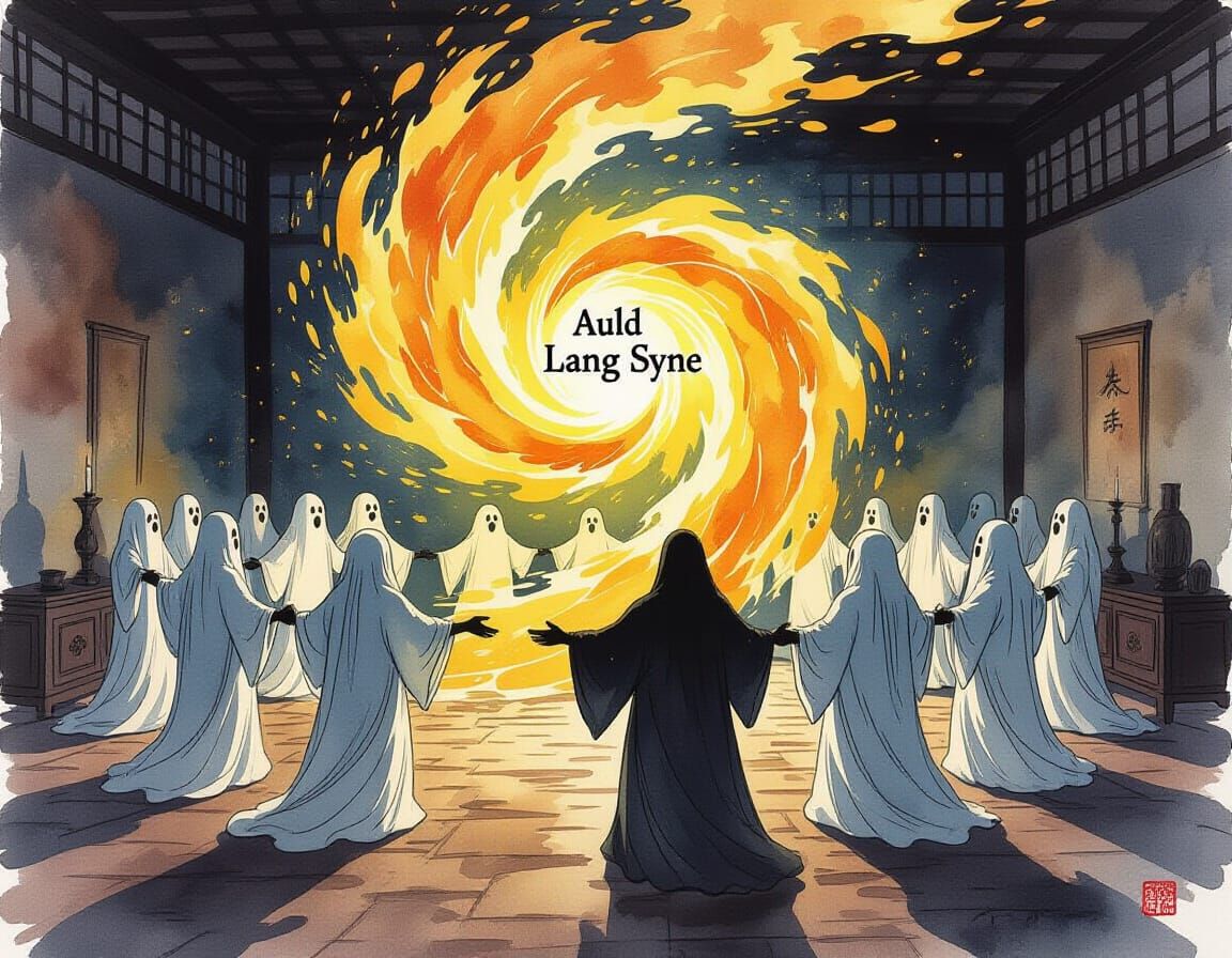 Spectral Ghosts Sing Auld Lang Syne in Golden Vortex