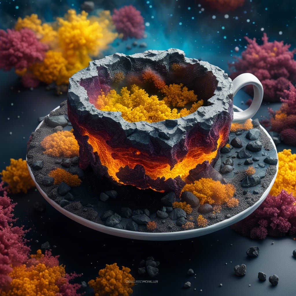 Cosmic Teacup Nebula: Dreamy Space Art