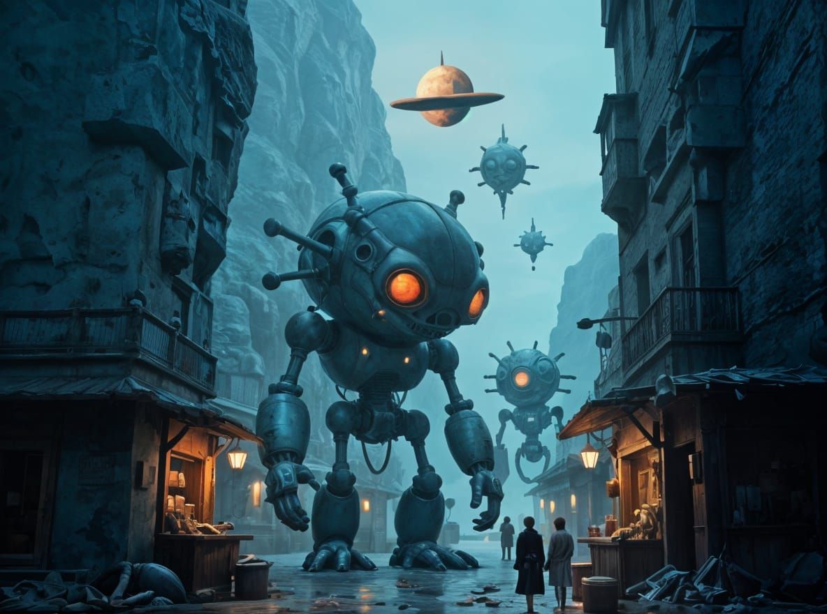 Alien merchant Biomechanical hybrid creatures,  
Asteroid tr...