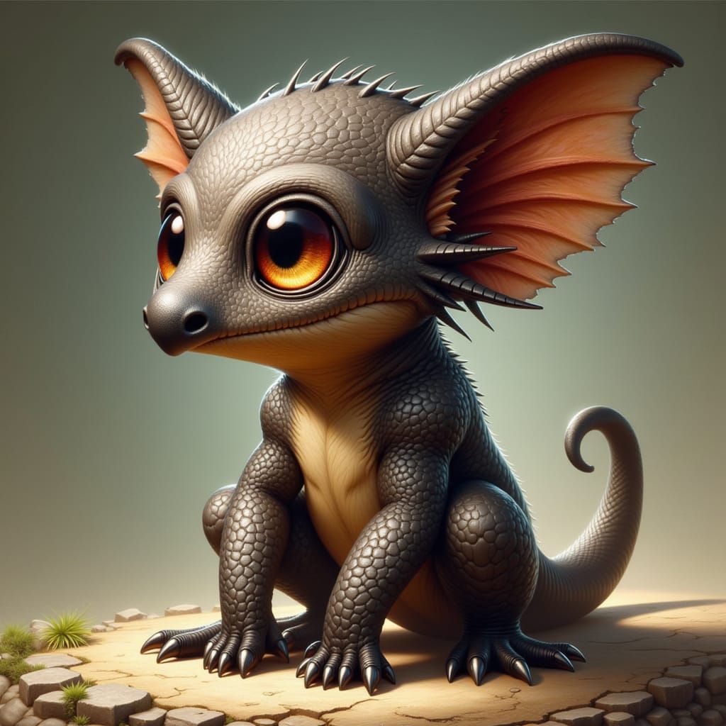 Reptilian Kobold Creature in Digital Matte Painting Style