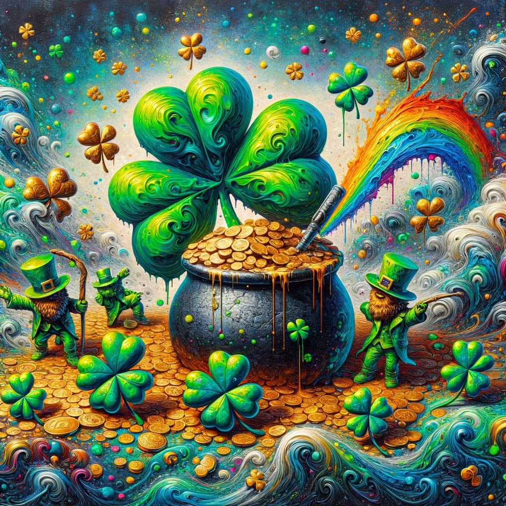 Irish Symbols in Polychromatic Street Art