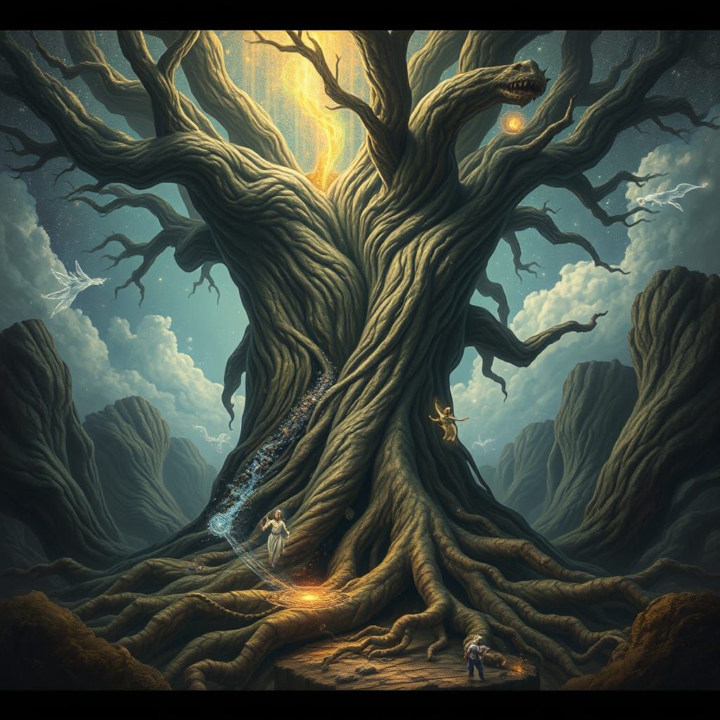 Colossal Ancient Tree Connecting Dimensions