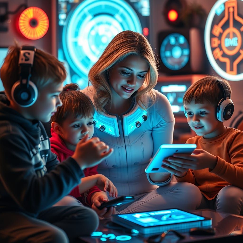 Mother of the Future Teaches Tech to Her Curious Kids in a V...