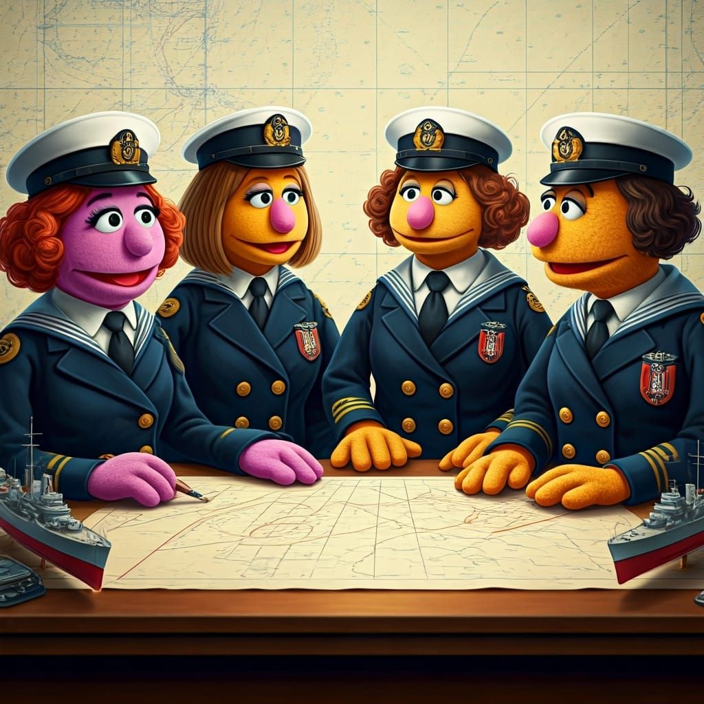 Female Muppets Plan D-Day in WWII