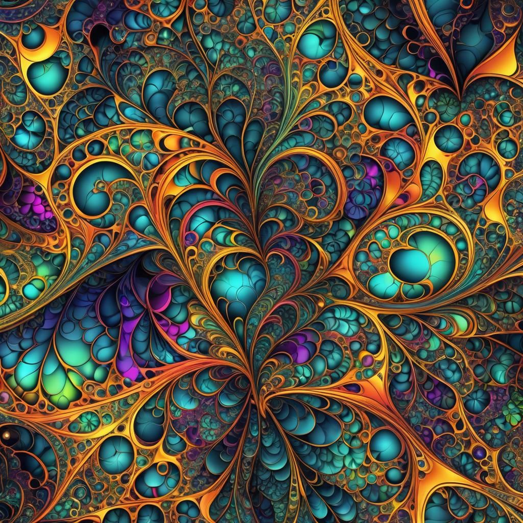 Abstract Dripping Heart in Zentangle Vector Style