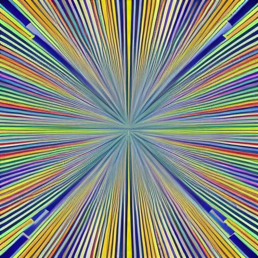 Optical Illusion Matrix in Style of Bridget Riley