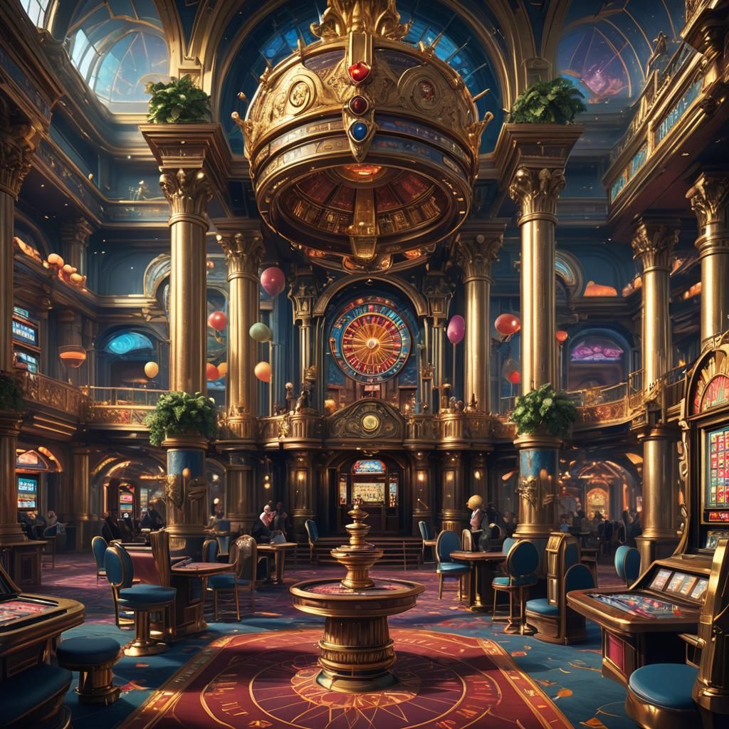 Fantastical Casino Concept Art in Deep Color
