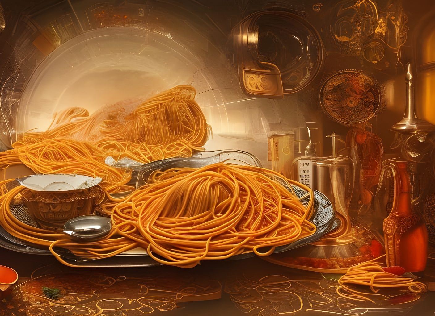 Deconstructed Spaghetti: Digital Matte Painting