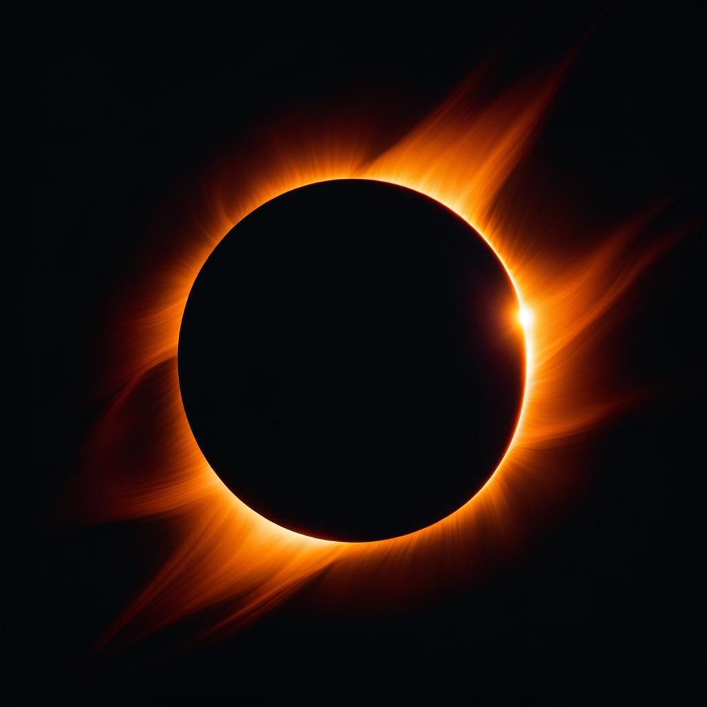 Dramatic Eclipse in Hyperrealistic Style