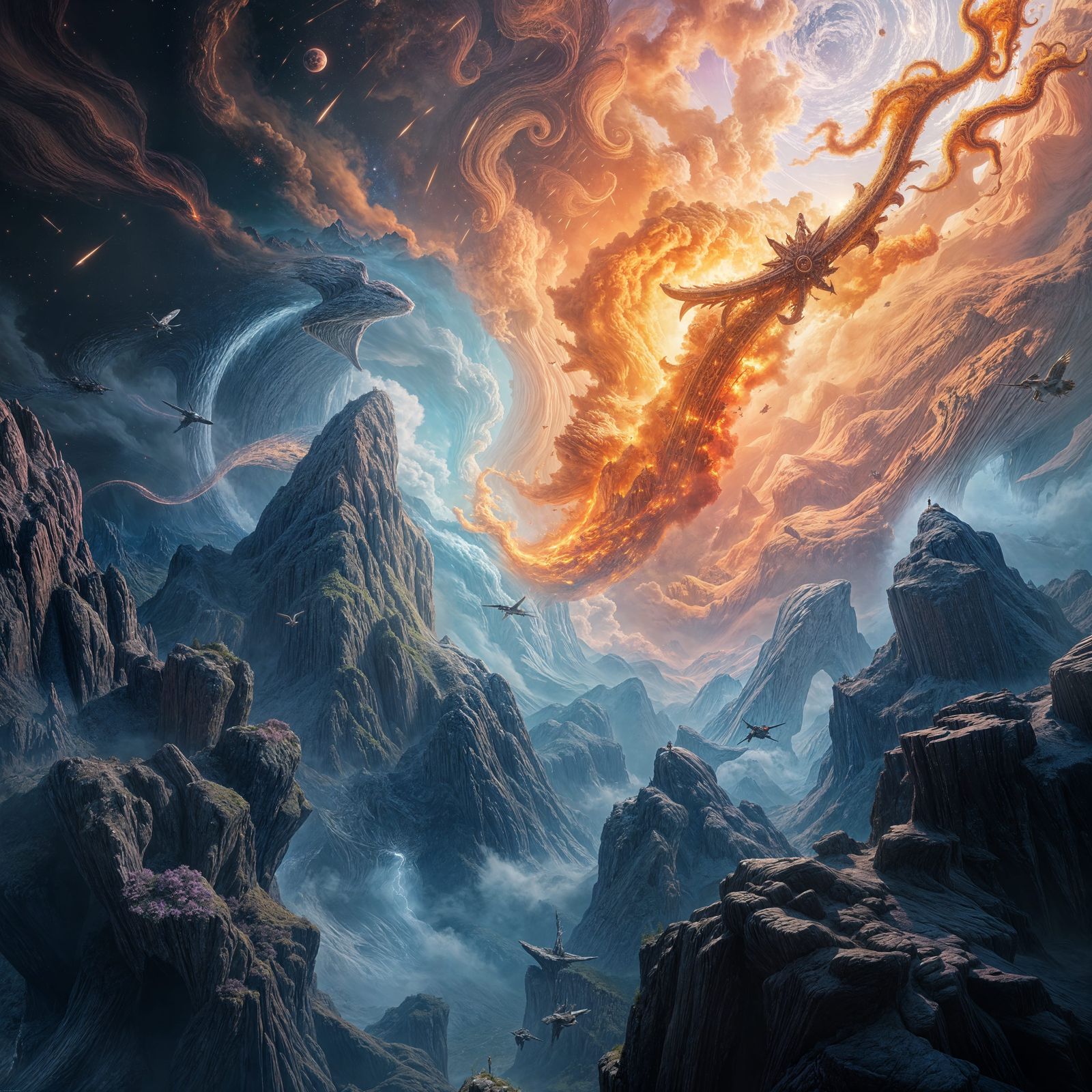 E=MC2: A Fantastical Landscape in Visceral Colors