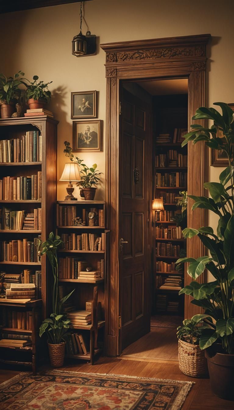 Cozy Living Room with Warm Lighting: Cinematic Film Still