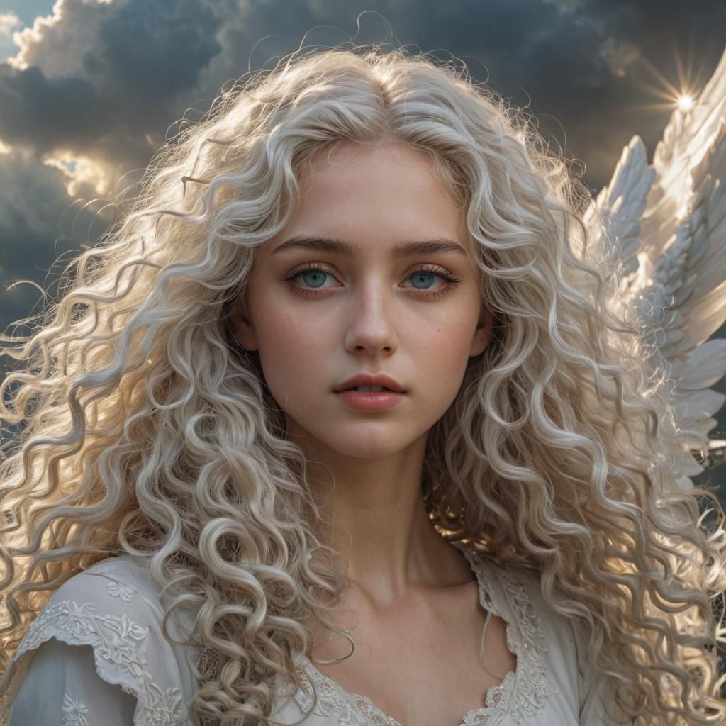 Ethereal Angel in Sunlight: Digital Matte Painting
