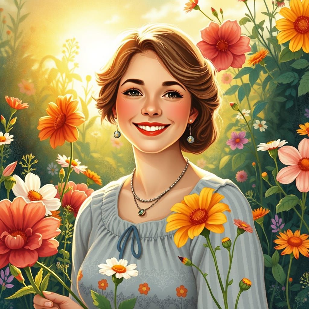 Mother's Love in Whimsical Watercolor