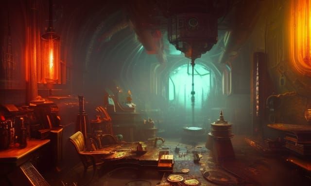 Cosmic Universe in Glass Sphere: Dark Fantasy Art