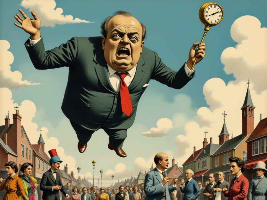 Surreal Sky Face Yelling in Dreamscape