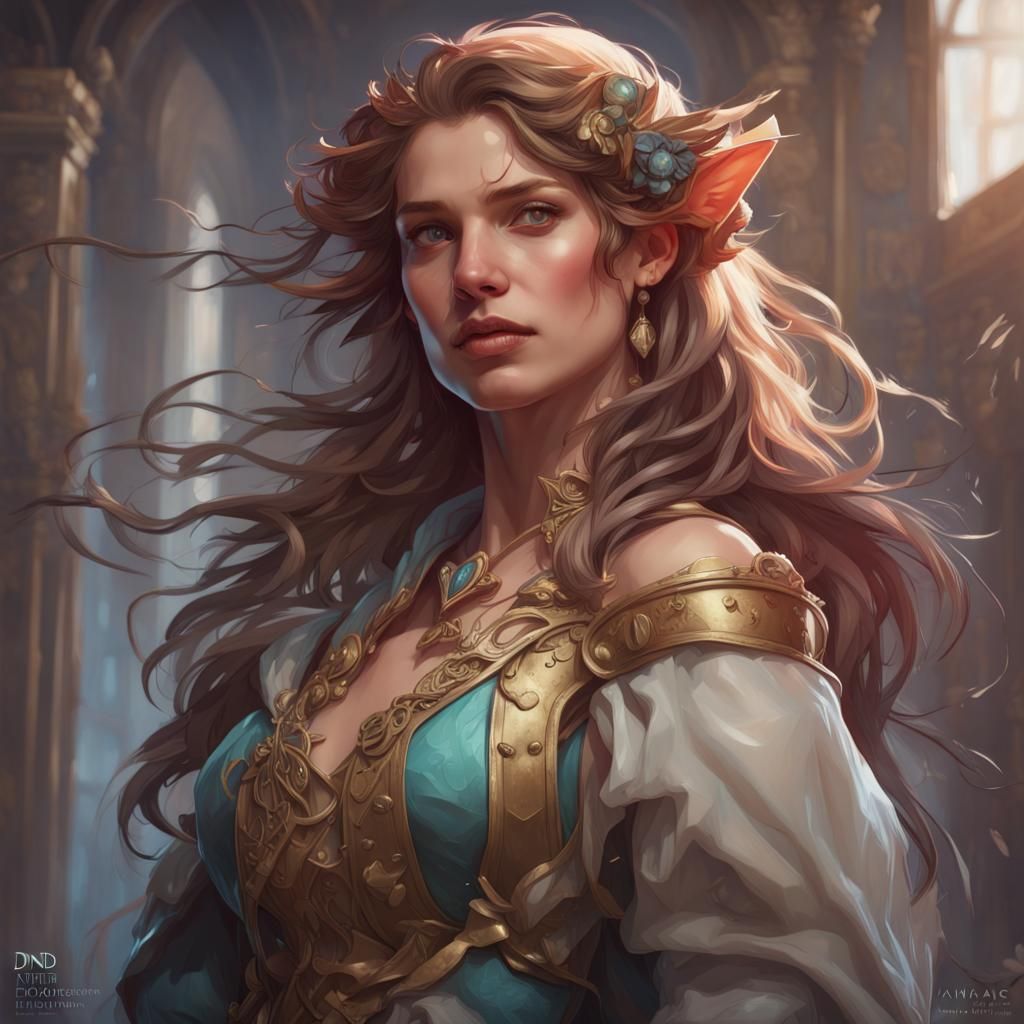 Detailed D&D Character Portrait in Hyperrealistic Style