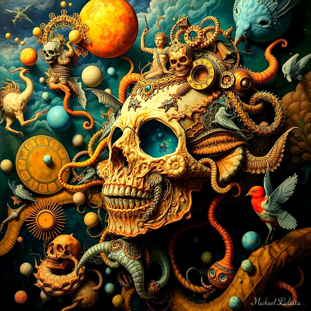 Vibrant Baroque Surrealism in Dreamcore Style