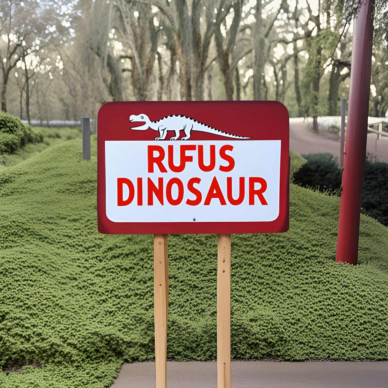 Rufus Dinosaur Sign