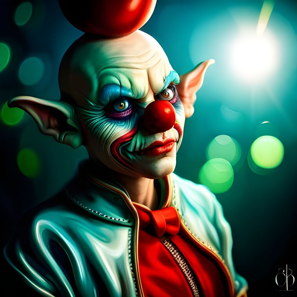 Haunted Goblin Clown Doll in Japanese Pop Surrealism