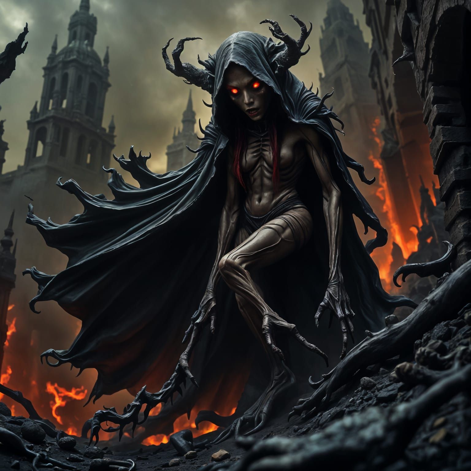 Mysterious Mutant in Post-Apocalyptic Ruins