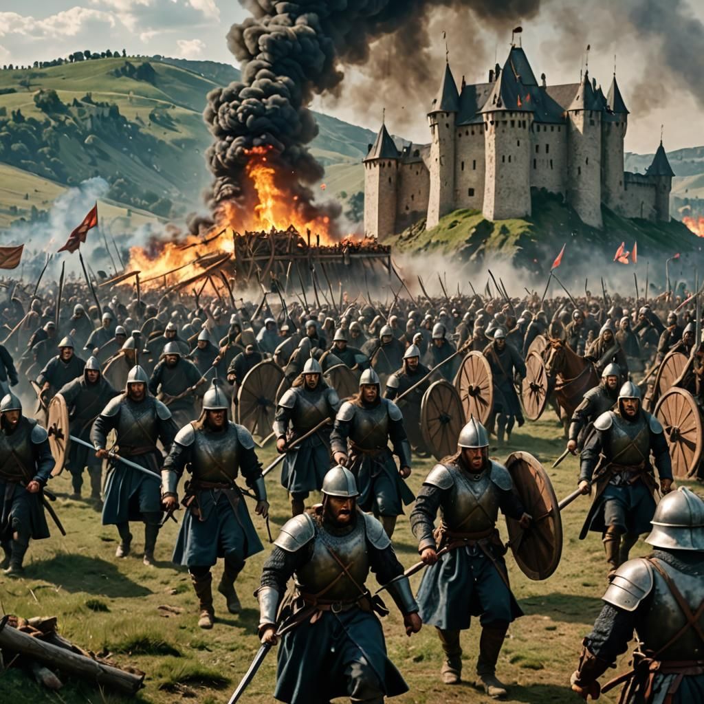 Epic Battle of Hussite Warriors: Cinematic Film Still