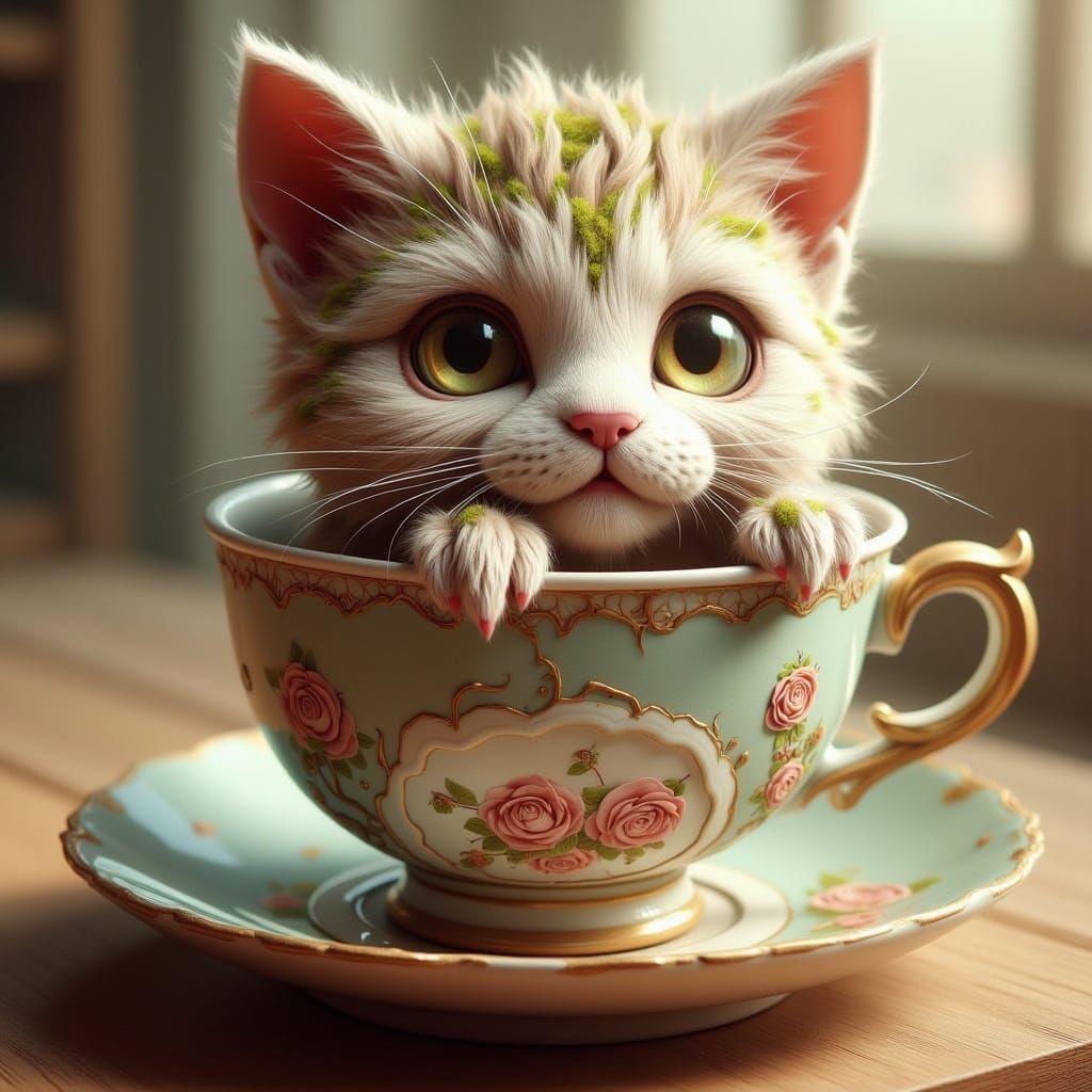 Ent Kitten Hybrid in Teacup