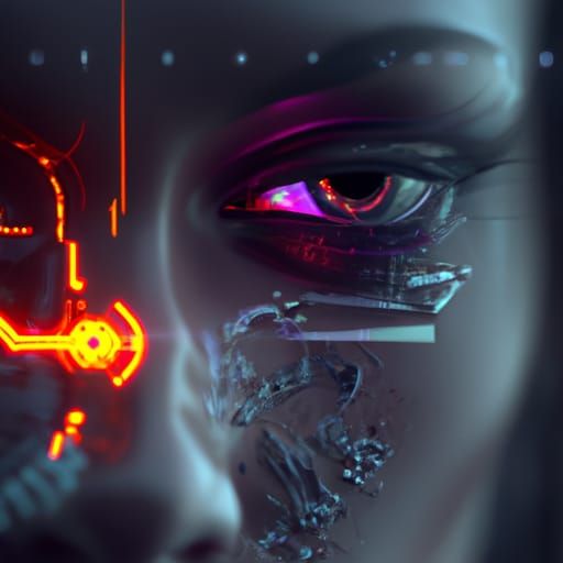 Cyberpunk Character with Neon Tattoos in Unreal Engine 5